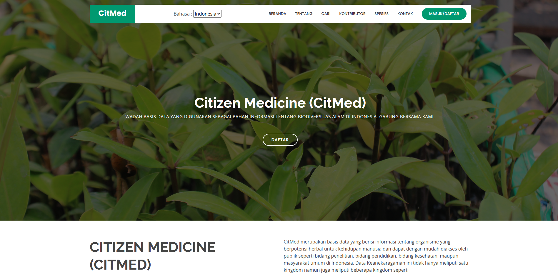 CitMed — Citizen Medicine platform website