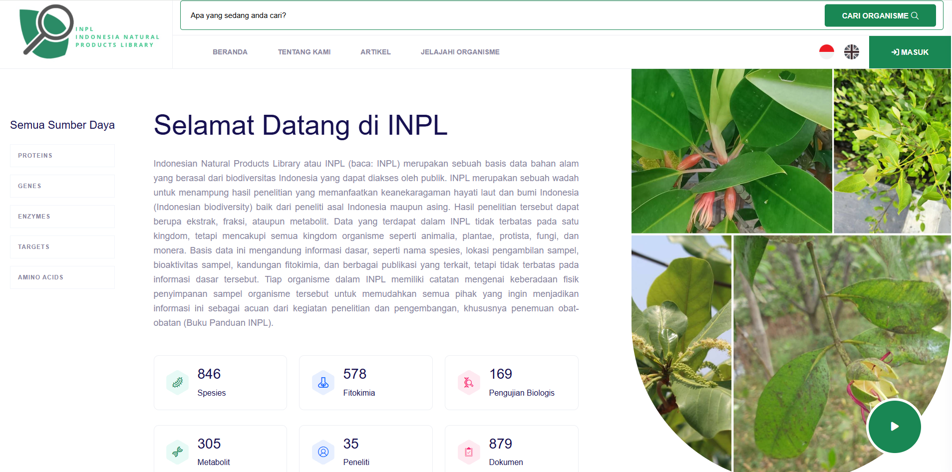 INPL — Indonesian Natural Products Library website